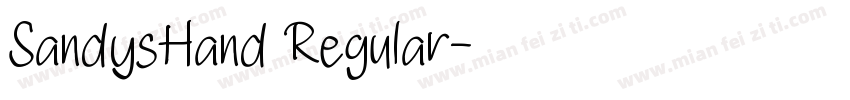 SandysHand Regular字体转换